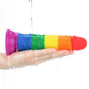 LOVETOY PRIDER LIQUID SILICONE 7" DILDO 18.5cm - Image 3