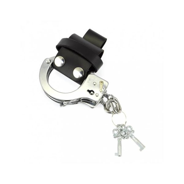 RIMBA BONDAGE PLAY CUFF CASE LEATHER ADJUSTABLE BLACK