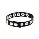 RIMBA BONDAGE PLAY PENIS RING WITH STUDS ADJUSTABLE BLACK