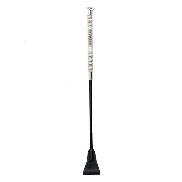 1-rimba-bondage-play-whip-50-cm RIMBA BONDAGE PLAY CROP SILVER BLACK 50cm