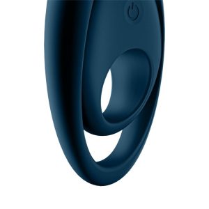SATISFYER GLORIOUS DUO PENIS RING VIBRATOR BLUE - Image 4