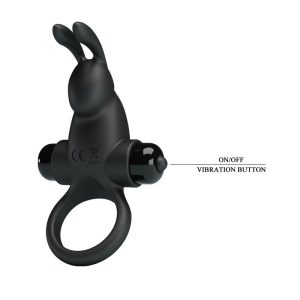 PRETTYLOVE VIBRANT VIBRATING PENIS RING I BLACK - Image 6