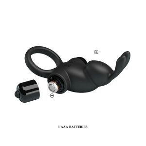 PRETTYLOVE VIBRANT VIBRATING PENIS RING I BLACK - Image 5