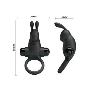 PRETTYLOVE VIBRANT VIBRATING PENIS RING I BLACK - Image 4