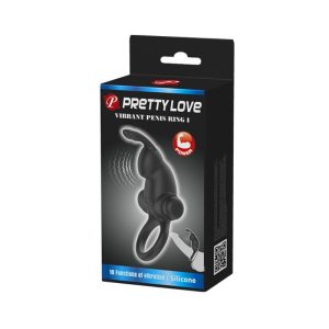 PRETTYLOVE VIBRANT VIBRATING PENIS RING I BLACK - Image 3