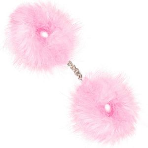 SECRET PLAY MARABOU FEATHER HANDCUFFS PINK - Image 3