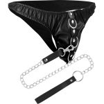 DARKNESS UNDERPANTS WITH LEASH BLACK