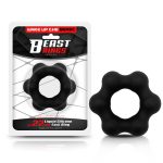 BEAST RINGS COCK RING LIQUID SILICONE BLACK 2.2cm