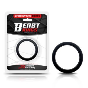 BEAST RINGS COCK RING SOLID SILICONE BLACK 3.5cm