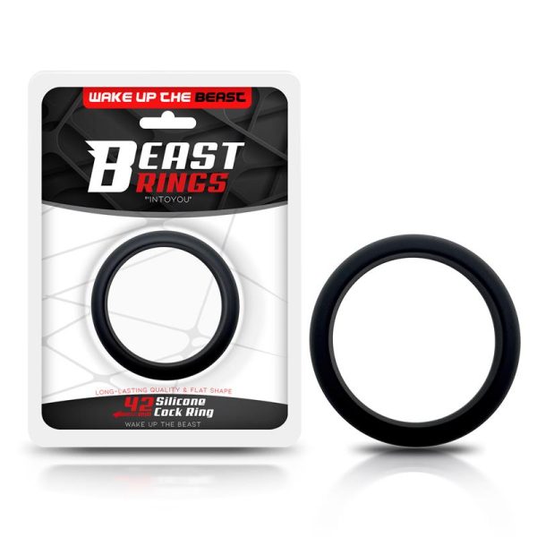 BEAST RINGS COCK RING SOLID SILICONE BLACK 4.2cm