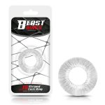 BEAST RINGS COCK RING SUPER FLEXIBLE STRIPED CLEAR 1.9cm