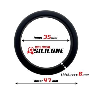 BEAST RINGS COCK RING SOLID SILICONE BLACK 3.5cm - Image 4
