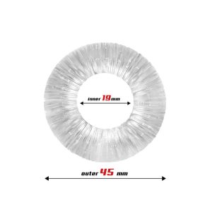 BEAST RINGS COCK RING SUPER FLEXIBLE STRIPED CLEAR 1.9cm - Image 3