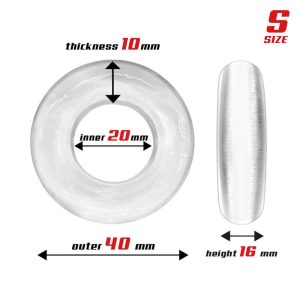 BEAST RINGS SET OF 3 COCK RINGS FLEXIBLE CLEAR - Image 5