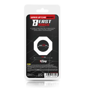 BEAST RINGS COCK RING SUPER FLEXIBLE POLYGONAL BLACK 2.2cm - Image 3