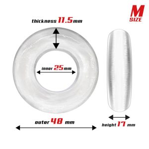BEAST RINGS SET OF 3 COCK RINGS FLEXIBLE CLEAR - Image 4
