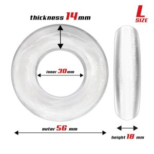 BEAST RINGS SET OF 3 COCK RINGS FLEXIBLE CLEAR - Image 3
