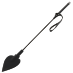DARKNESS SILICONE RIDING CROP BLACK 60cm