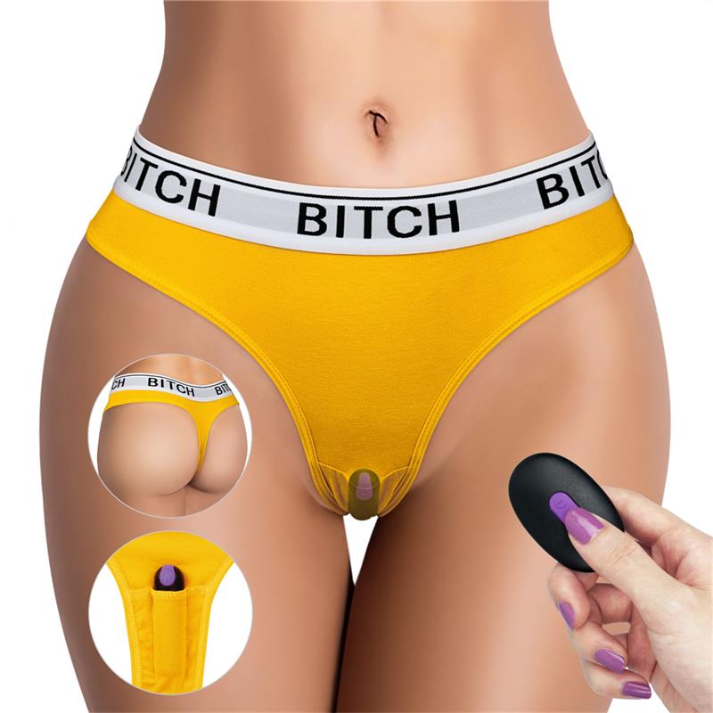 LOVETOY OPEN PANTIES WITH VIBRATING BULLET AND REMOTE CONTROL YELLOW