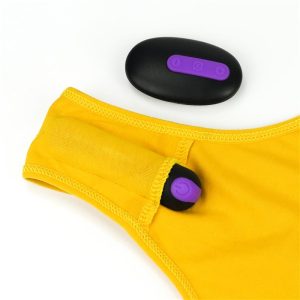 LOVETOY OPEN PANTIES WITH VIBRATING BULLET AND REMOTE CONTROL YELLOW - Image 9