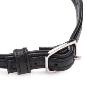 MASTER SERIES HEART LOCK COLLAR WITH KEYS BLACK - Image 3