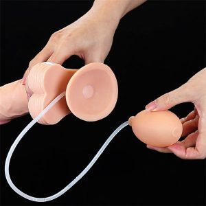 LOVETOY 9" SQUIRTING DILDO FLESH 23cm - Image 5