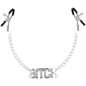 OHMAMA FETISH NIPPLE CLAMPS WITH CHAINS BITCH