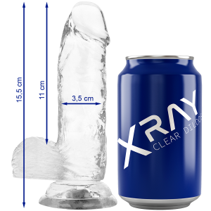 XRAY CLEAR COCK WITH BALLS 15.5cm - Image 7