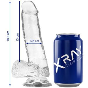 XRAY CLEAR COCK WITH BALLS 18.5cm - Image 6