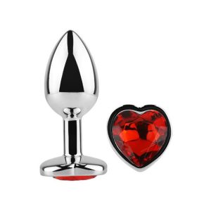 AFTERDARK HEART SHAPED BUTT PLUG SCARLET RED 9cm - Image 5