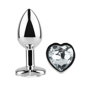 AFTERDARK HEART SHAPED BUTT PLUG WHITE 9cm - Image 7
