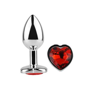 AFTERDARK HEART SHAPED BUTT PLUG SCARLET RED 8cm - Image 5