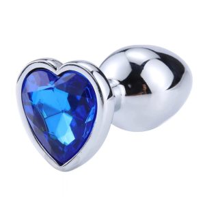 AFTERDARK HEART SHAPED BUTT PLUG SAPPHIRE BLUE 9cm - Image 4