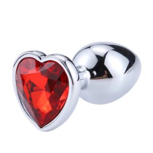 AFTERDARK HEART SHAPED BUTT PLUG SCARLET RED 9cm - Image 4