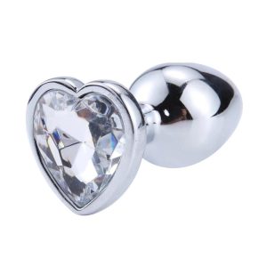 AFTERDARK HEART SHAPED BUTT PLUG WHITE 9cm - Image 5