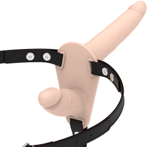 FETISH SUBMISSIVE DOUBLE PENETRIX STRAP-ON FLESH 15cm - Image 4