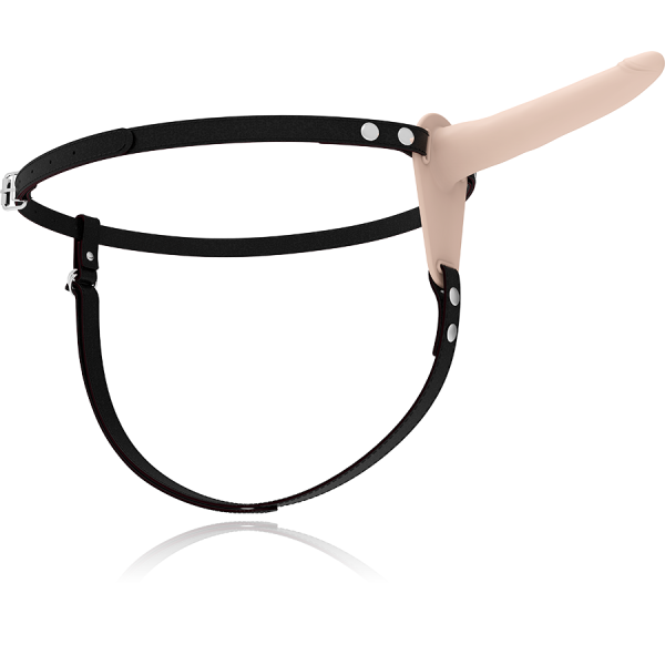 FETISH SUBMISSIVE SILICONE STRAP-ON VIBRATOR FLESH 15cm
