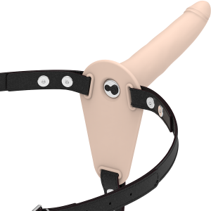 FETISH SUBMISSIVE SILICONE STRAP-ON VIBRATOR FLESH 15cm - Image 4