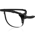 FETISH SUBMISSIVE REALISTIC SILICONE STRAP-ON BLACK 16cm
