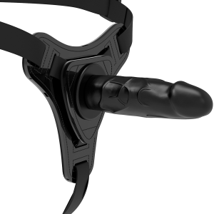 FETISH SUBMISSIVE REALISTIC SILICONE STRAP-ON BLACK 15cm - Image 3