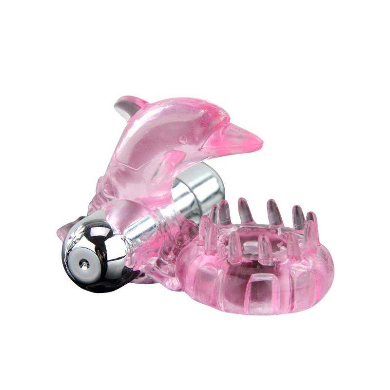 BAILE LOVE DOLPHIN VIBRATING COCK RING PINK