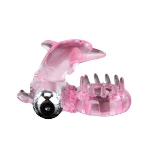BAILE LOVE DOLPHIN VIBRATING COCK RING PINK - Image 8