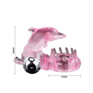 BAILE LOVE DOLPHIN VIBRATING COCK RING PINK - Image 5