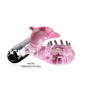 BAILE LOVE DOLPHIN VIBRATING COCK RING PINK - Image 4