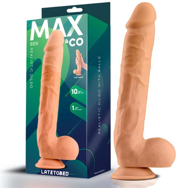 1-ben-realistic-dildo-with-testicles-102-flesh MAX & CO BEN REALISTIC DILDO WITH TESTICLES FLESH 26cm