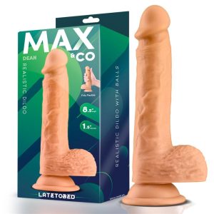 MAX & CO DEAN REALISTIC DILDO WITH TESTICLES FLESH 21.5cm