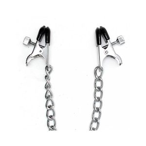 RIMBA BONDAGE PLAY NIPPLE CLAMPS MEDIUM ADJUSTABLE WITH CHAIN - Image 3
