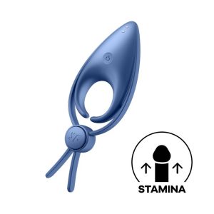 SATISFYER SNIPER VIBRATING PENIS RING BLUE - Image 7