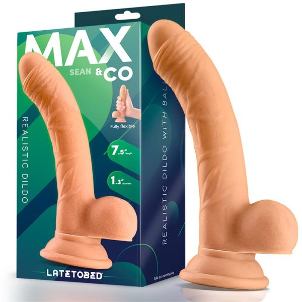 MAX & CO SEAN REALISTIC DILDO WITH TESTICLES FLESH 19cm