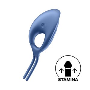 SATISFYER SWORDSMAN VIBRATING PENIS RING BLUE - Image 7